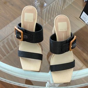 Dolce Vita post sandal slide block heel nib 6